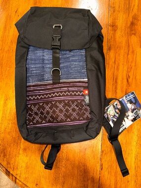 Ethnotek beautiful Black & Purple Backpack